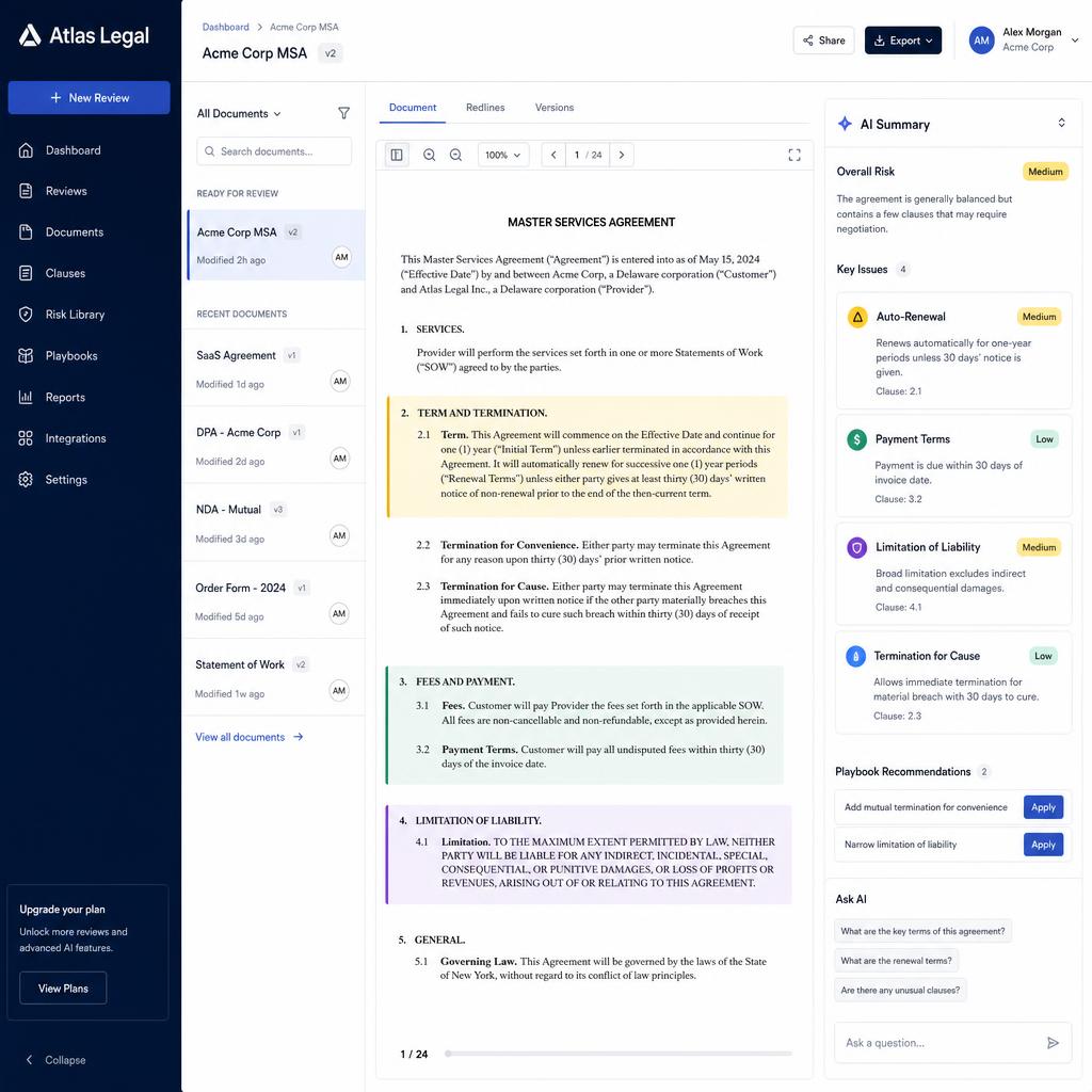 Atlas Legal — B2B SaaS